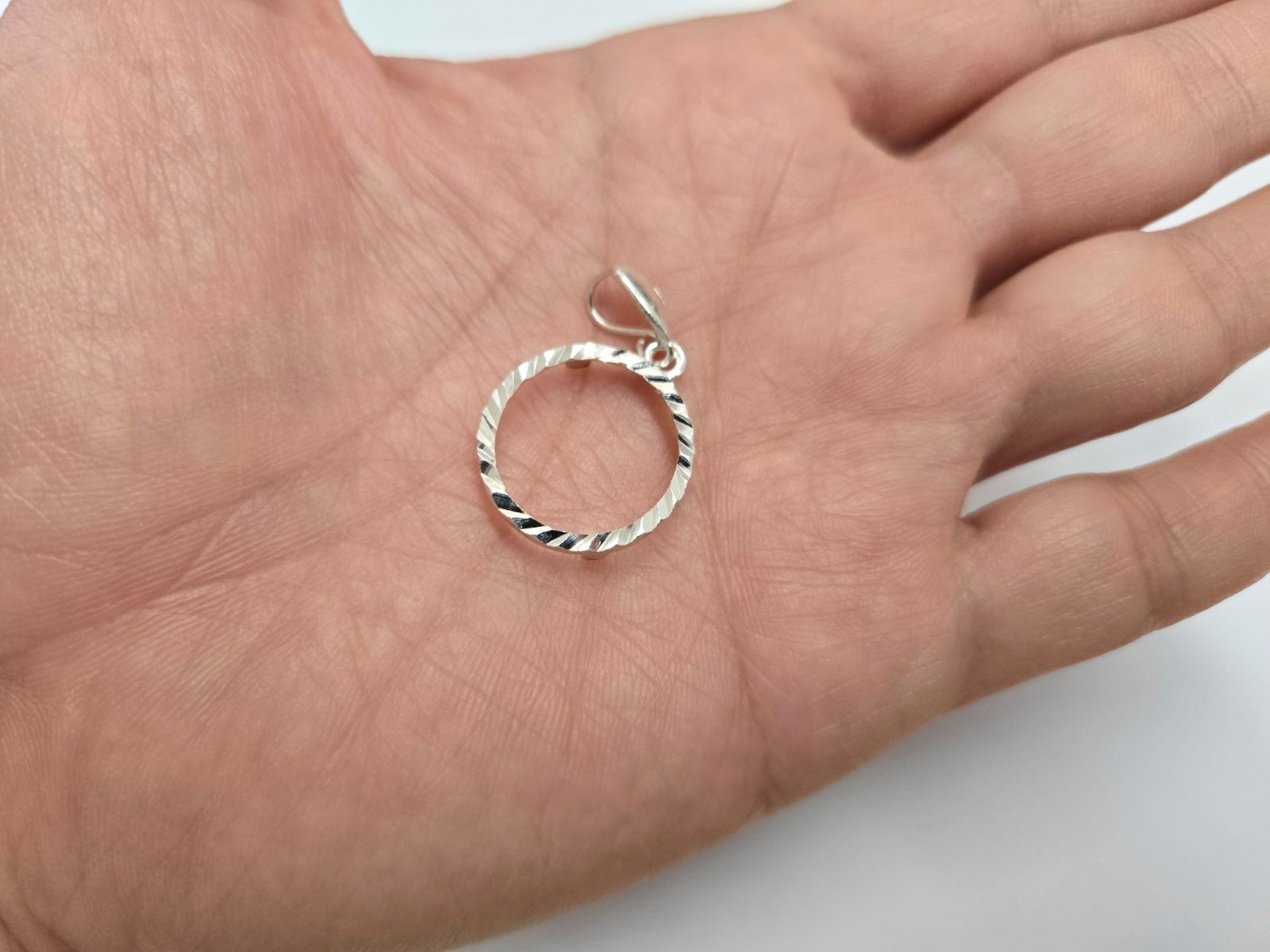 925 Sterling Silver 10 Cent Dime Coin Bezel 18mm Diamond Cut Prong Cut