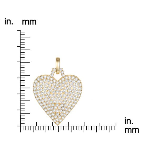 1.05 Ct Moissanite Heart Pendant in Solid 14K Yellow Gold – Elegant Gift