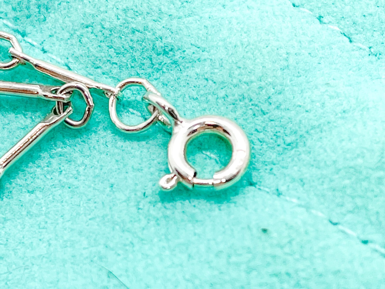 Tiffany & Co. Bar Round Link Chain Necklace 18″ Sterling Silver w/ Box
