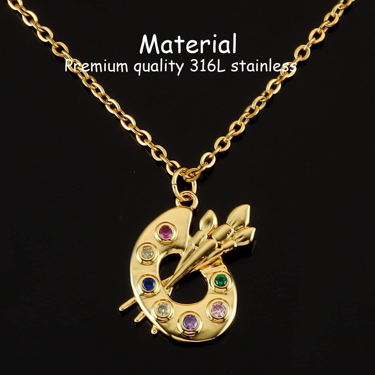 Artist Gift Ideas Necklaces For Women Teen Adults Painter Xmas Ornament Painting