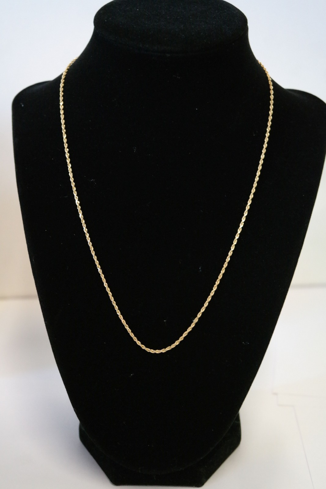 14K Gold 18″ Rope Chain Necklace by Bailey Banks & Biddle – 3.7 Grams –Excellent