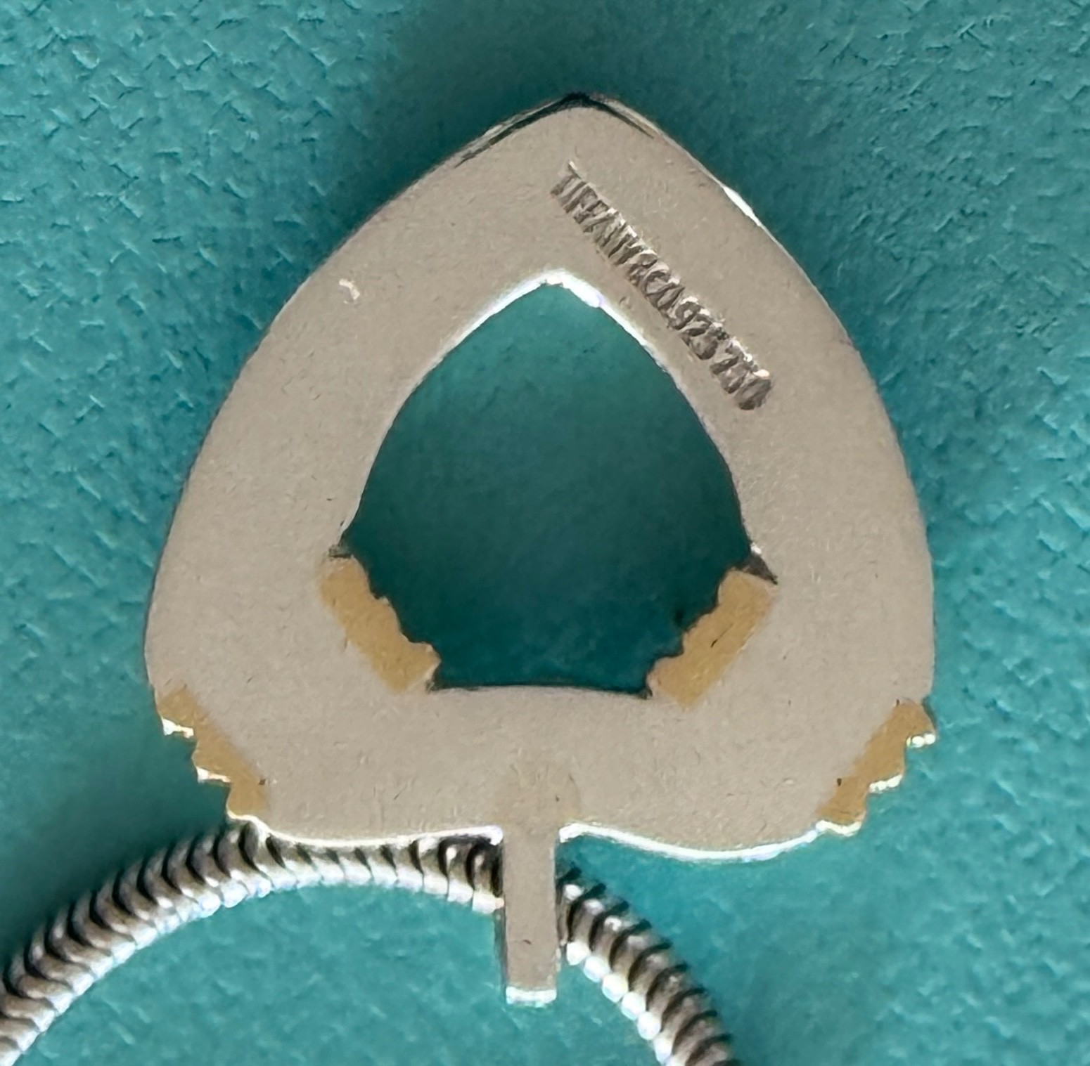 Tiffany & Co Heart Pendant With Necklace 18″ Sterling Silver 925 & 18k Gold