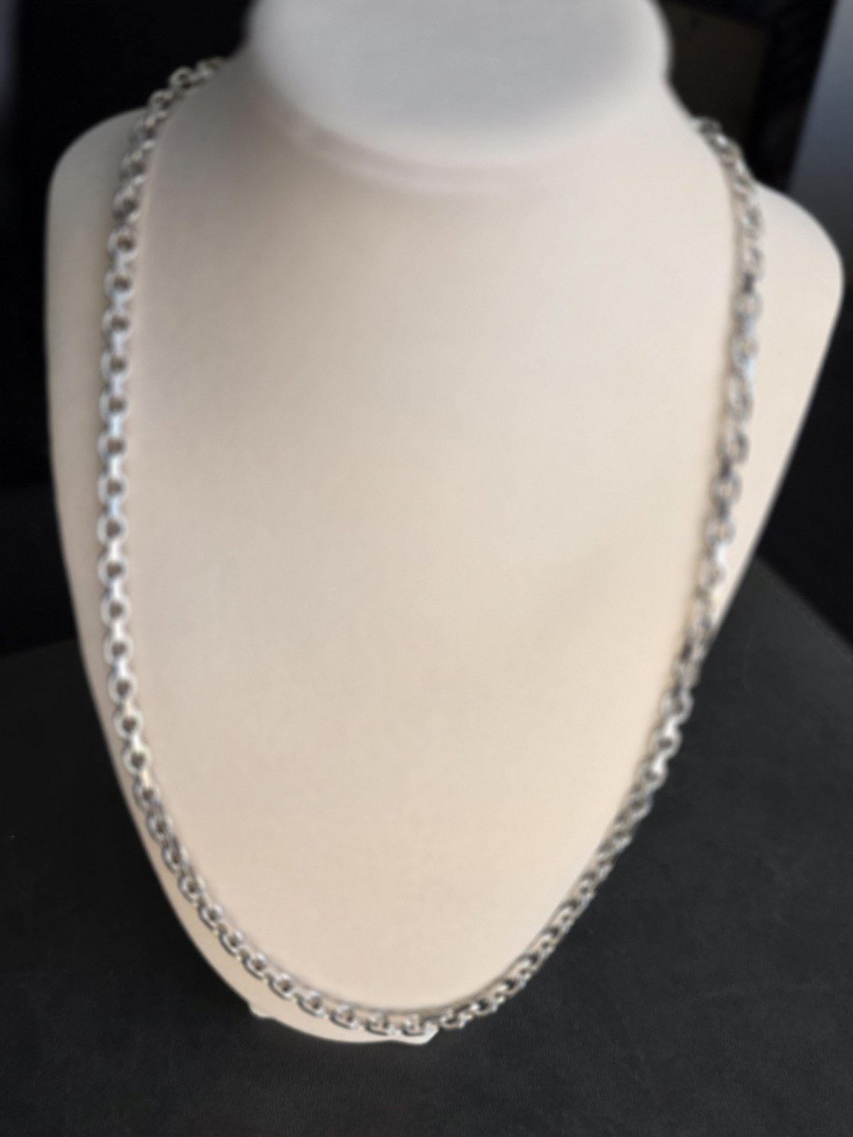 Karizia Spa 925 Sterling Silver Chain Necklace 24 Inches 5mm Width Made In Italy
