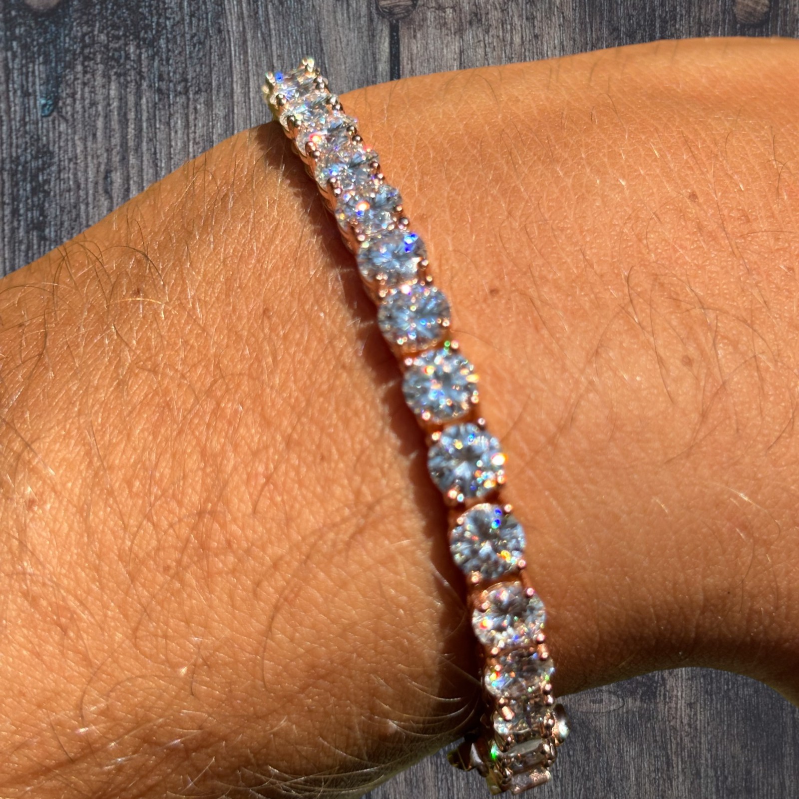 5mm Tennis Bracelet – Moissanite Or CZ – 925 Silver or 14k Gold/Rose Vermeil