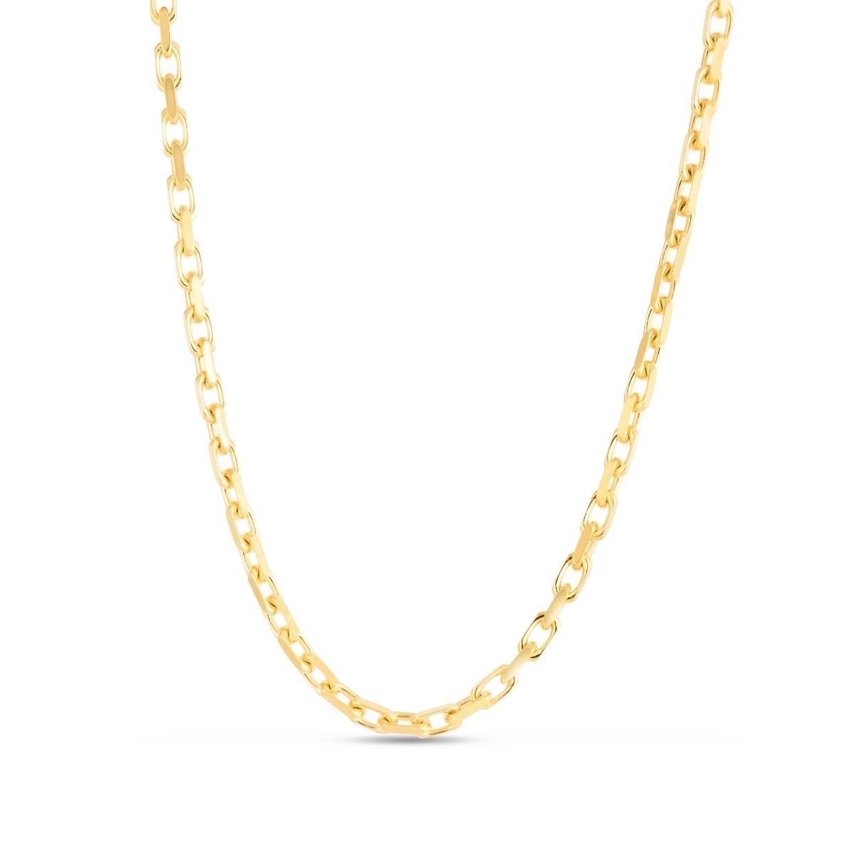 2.50mm French Cable Link Chain Necklace SOLID REAL 14K Yellow Gold
