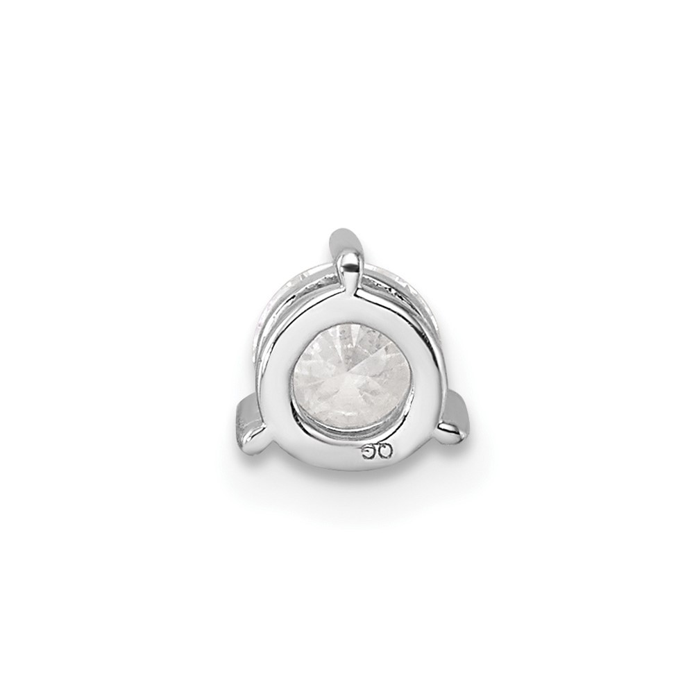 14k White Gold 1/2 Ct Round Cut Lab Grown Dimaond VS/SI G+ Solitaire Pendant