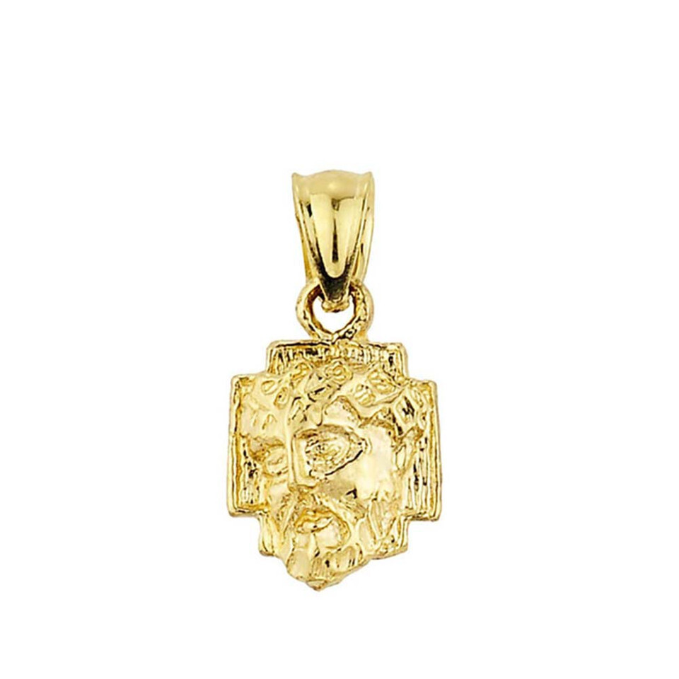 Solid Gold Jesus Face Pendant (Available in Yellow/Rose/White Gold)