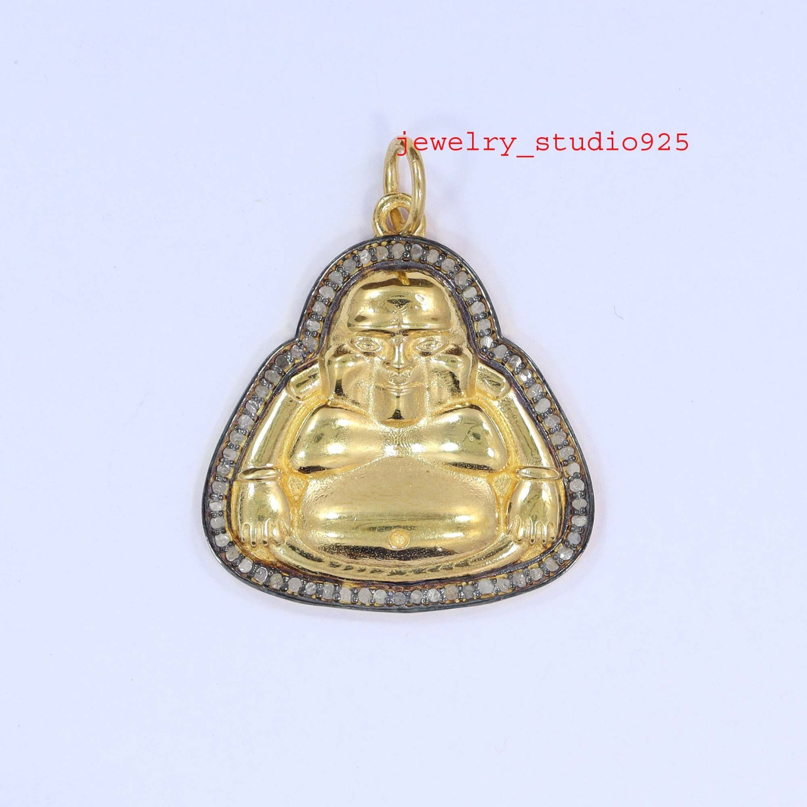 925 sterling silver handmade pave natural diamond pendant necklace Jewelry item