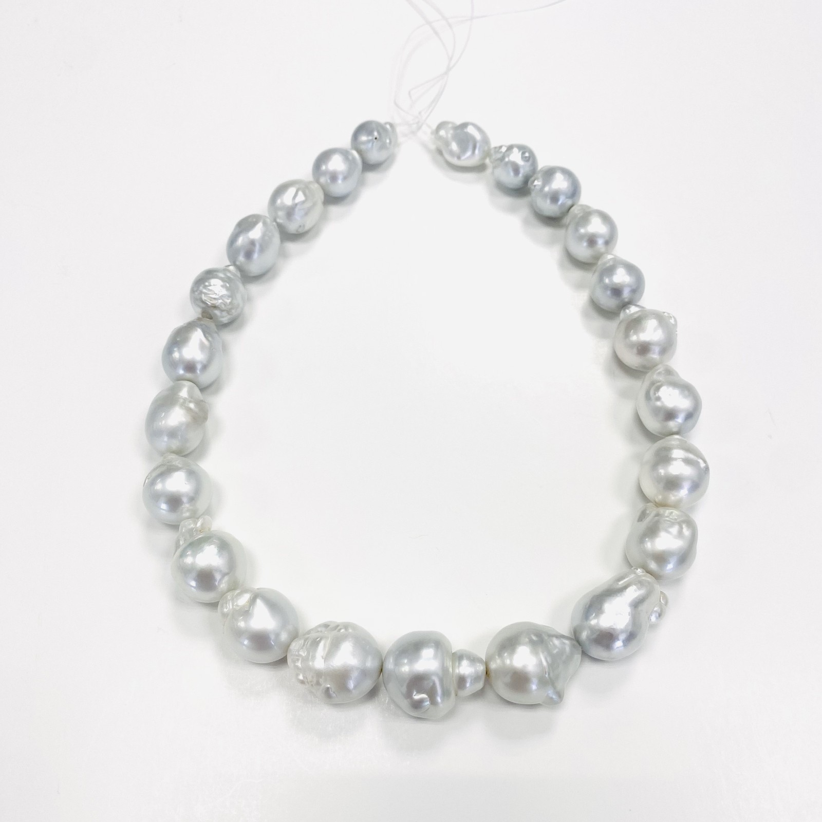 White South Sea Pearl Necklace Loose Strand 12mm to 19mm Large Baroque Pearls
