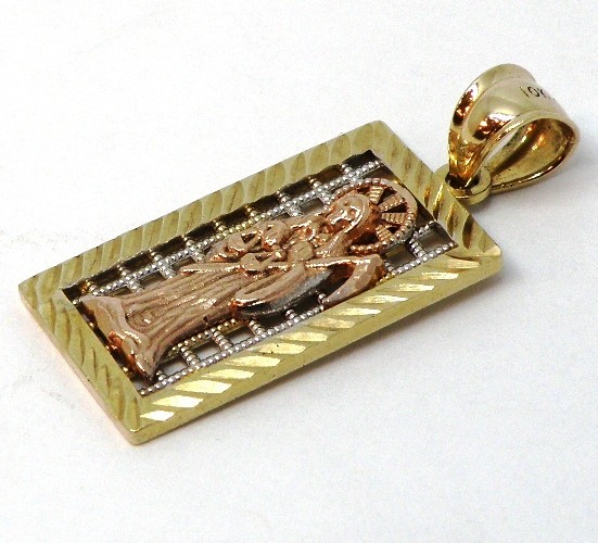 10k Tri-Clor Gold Grim Reaper/Sagrado Muerte Pendant