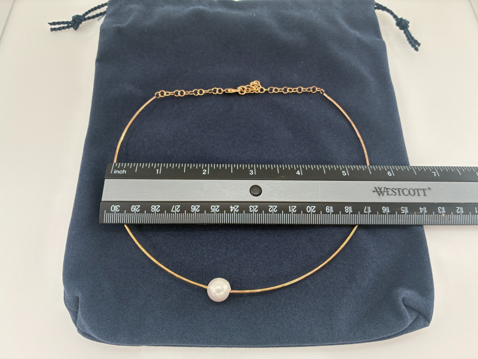 Honora Omega Necklace With Sliding Cultured Ming Pearl Sterling Silver Italy 925