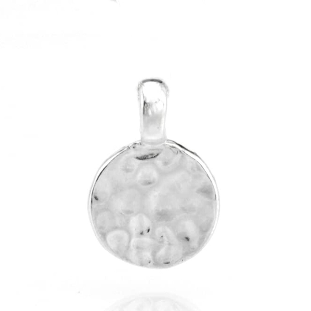 Sterling Silver Small Hammered Disc Charm