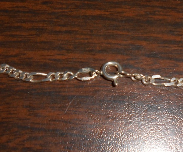 22″ and 23.5″ FIGARO NECKLACE CHAINS MARKED 925 ITALY – 18.57 GRAMS PRE-OWNED