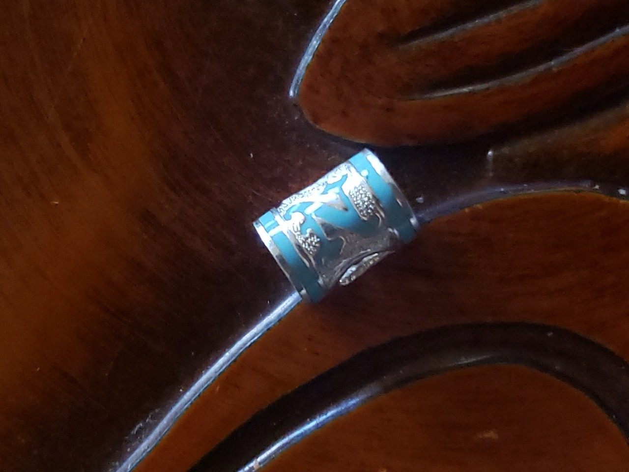Hawaiian Baby Silver Initial Pendant Enamel 8mm X 6mm Slide Blue Letter