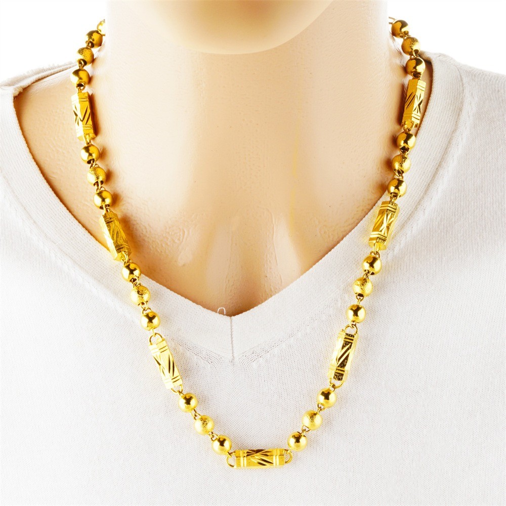 Gold-plated Brass 6mm-8mm Rope Chain Diamond Cut Pendant Necklace 8″- 20″