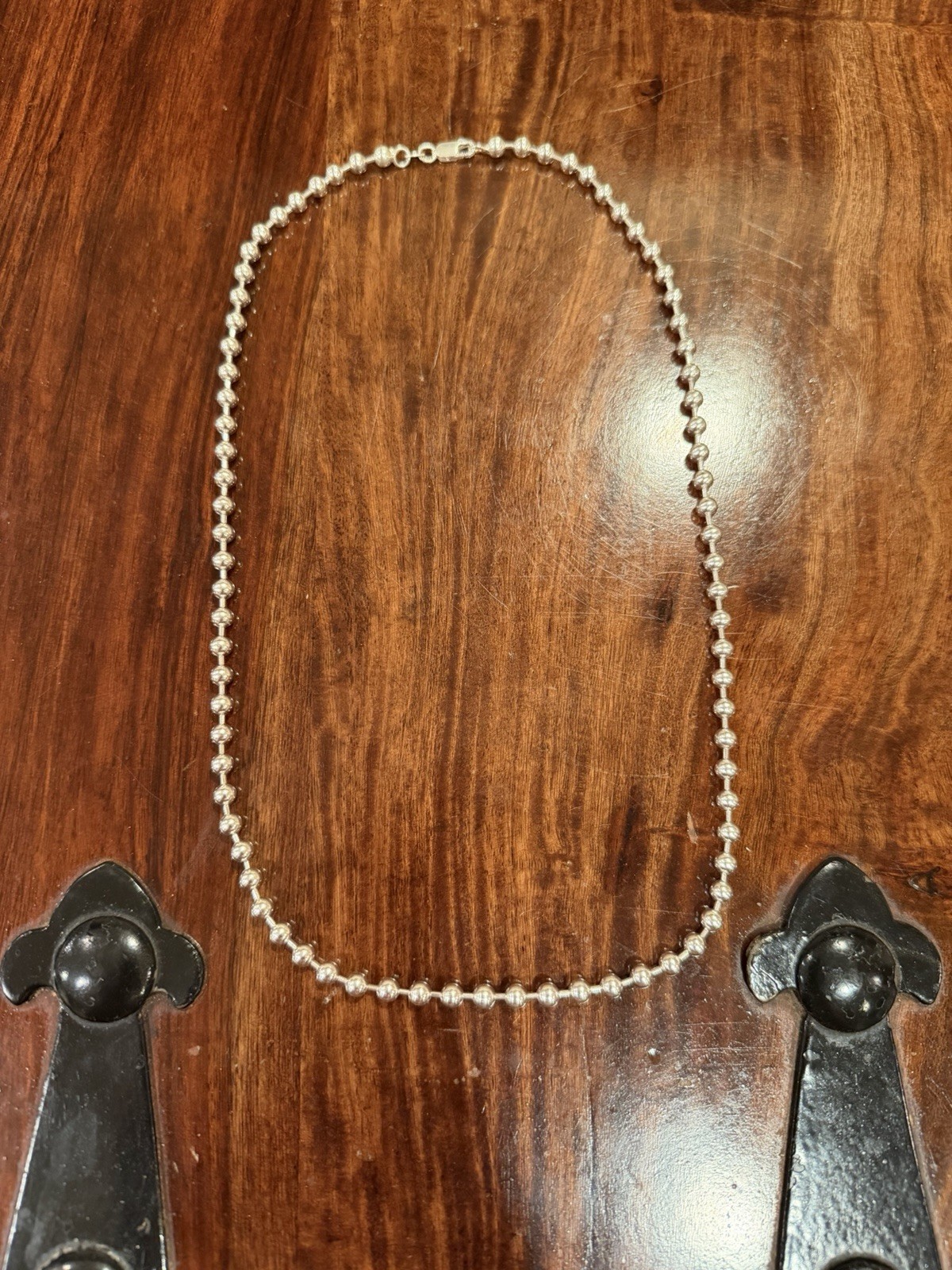 999 Fine Silver 5mm Ball Bead Necklace 925 Lobster Clasp ~25.94g 22” (Unbranded)