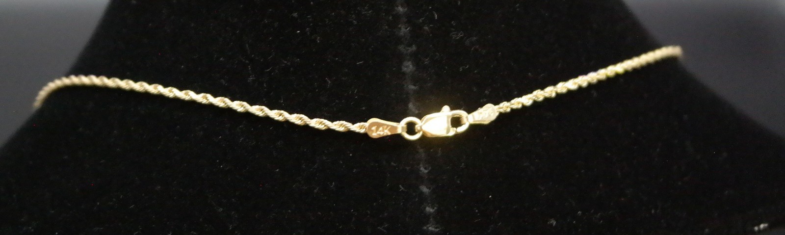 14K Gold 18″ Rope Chain Necklace by Bailey Banks & Biddle – 3.7 Grams –Excellent