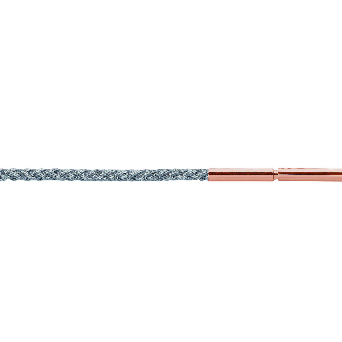 XEN Cord Braided Microfibre Grey Rose Gold Plated (70cm)