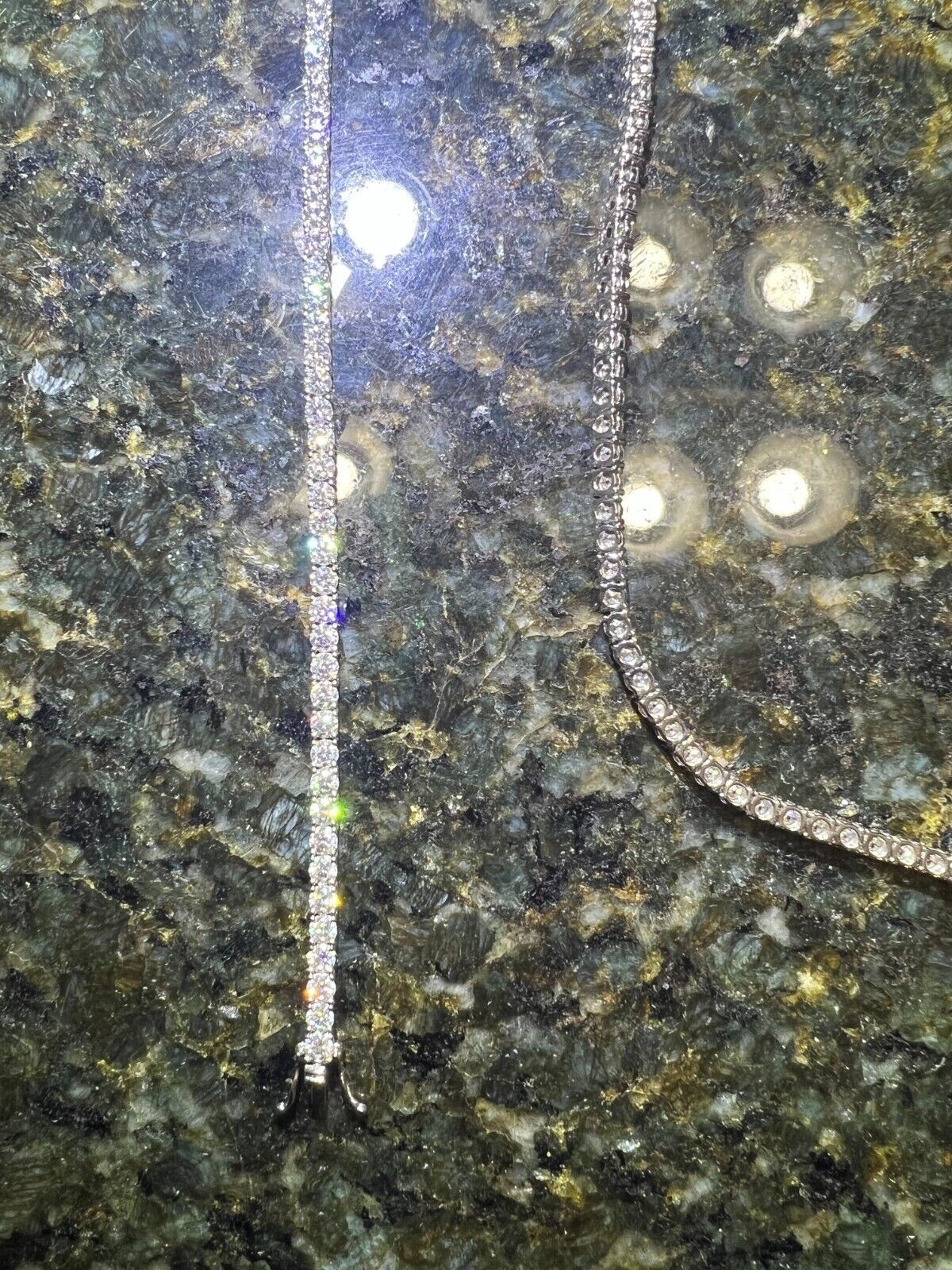 Real 4mm VVS1 Moissanite Tennis Chain Necklace in 925 Sterling Silver 18″Inch