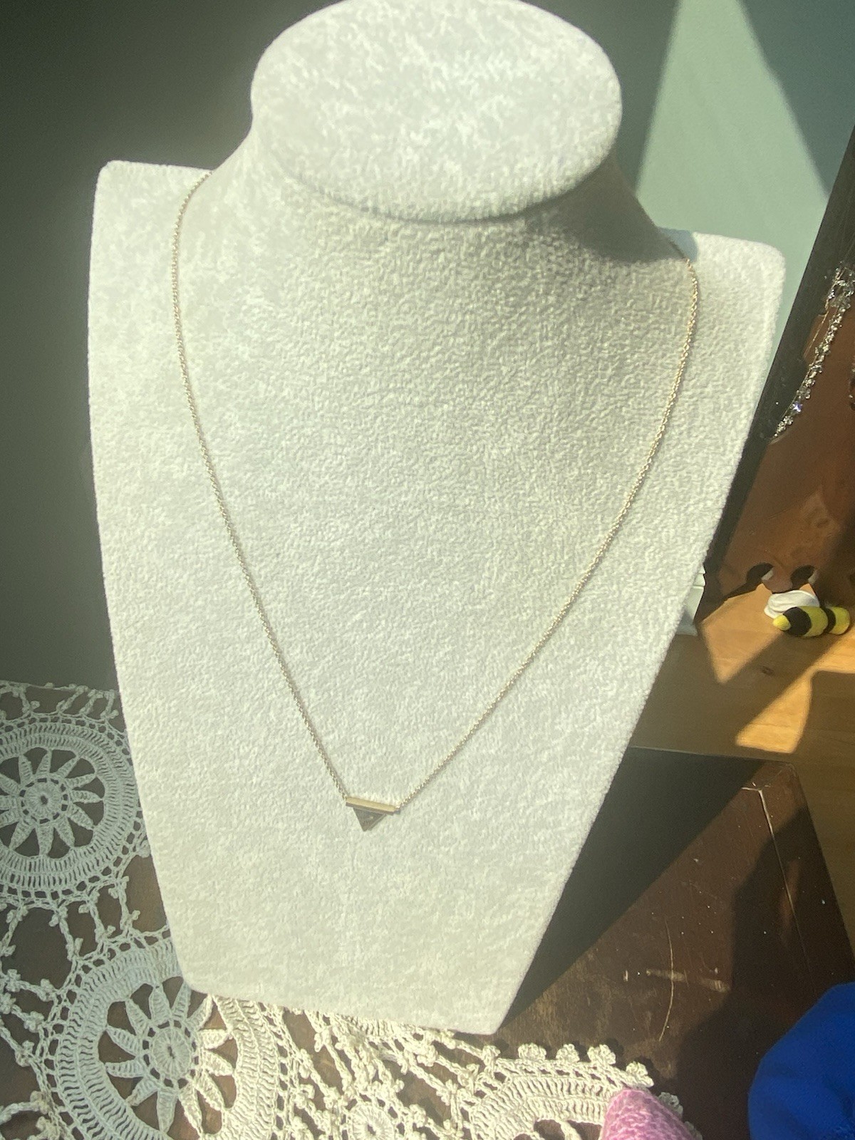 Minimalist Gold-Tone Triangle Pendant Necklace