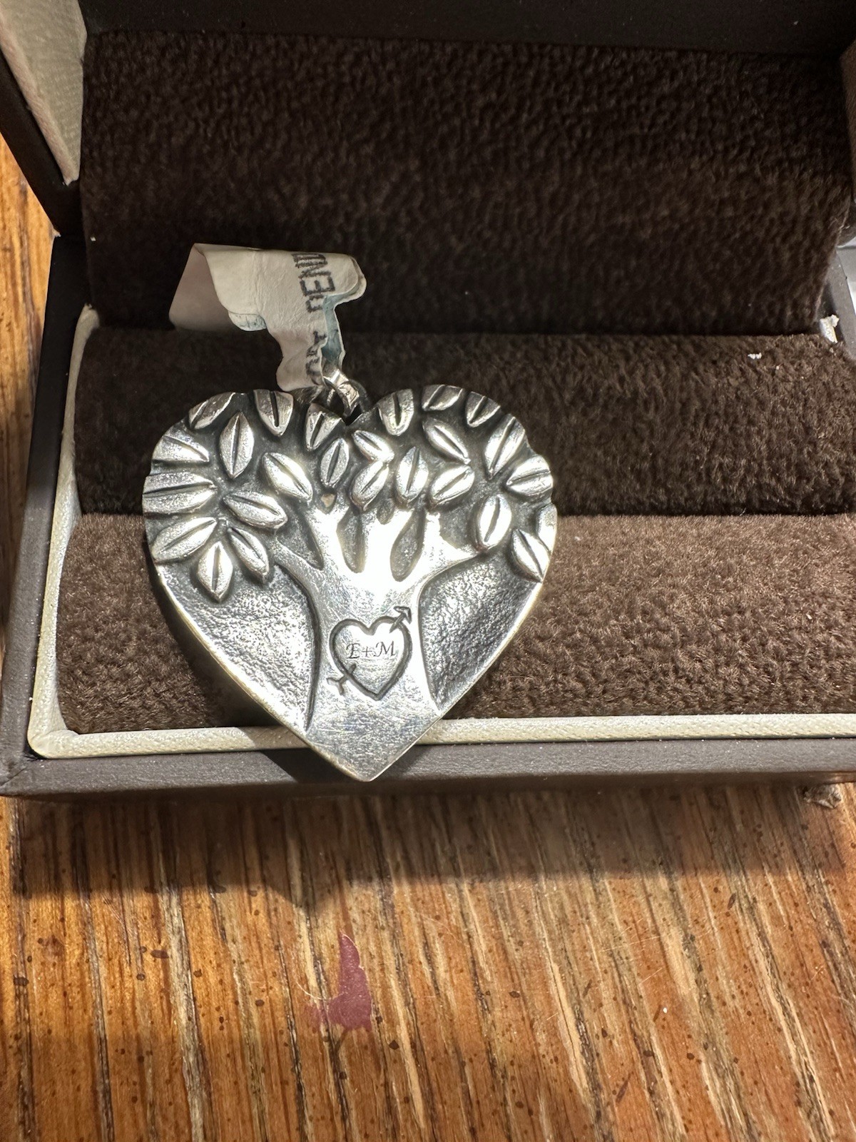 Retired James Avery Lasting Love Tree Heart Pendant in Sterling Silver