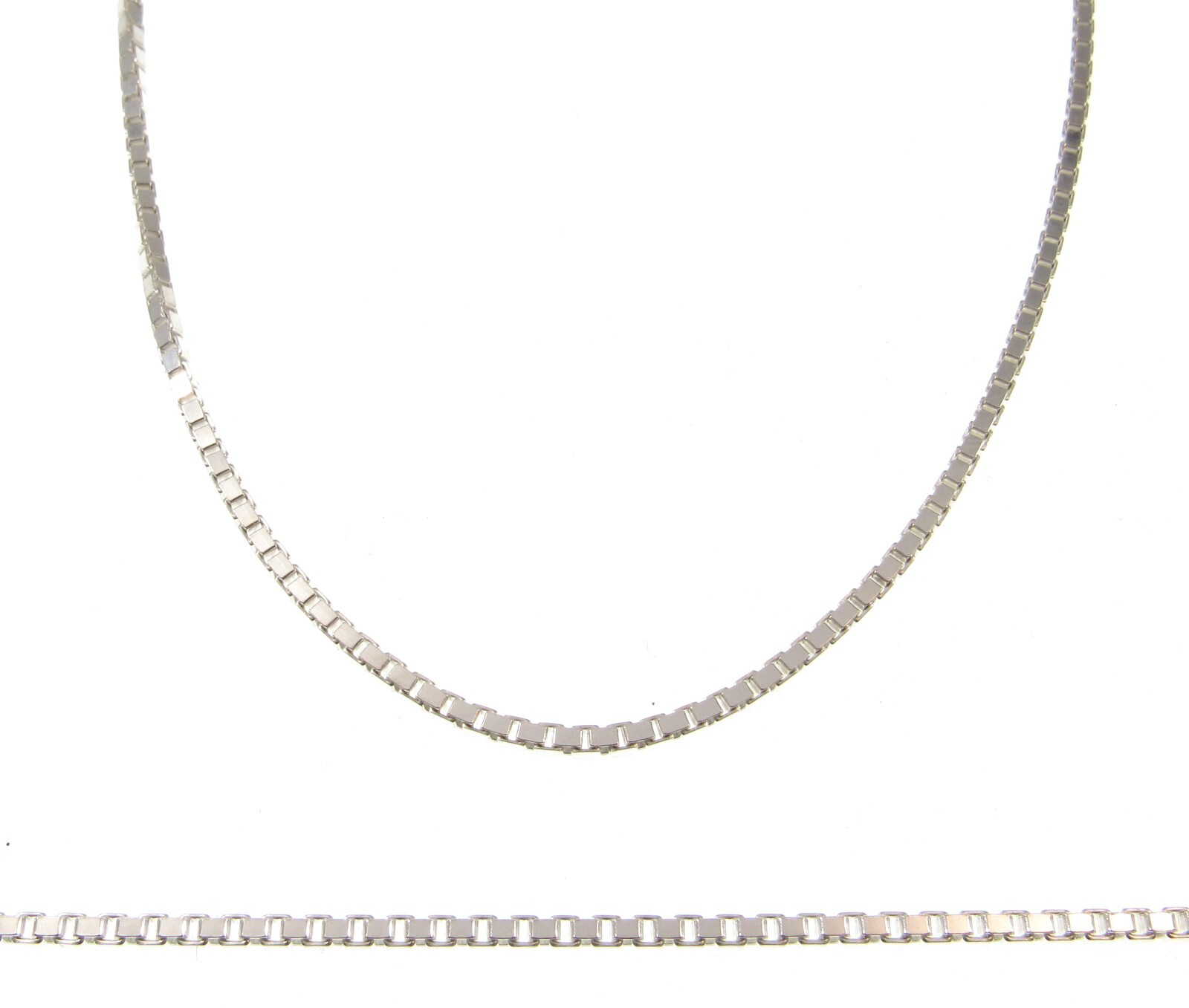 2MM Solid 925 Sterling Silver Italian Venetian BOX Link Chain Necklace Italy