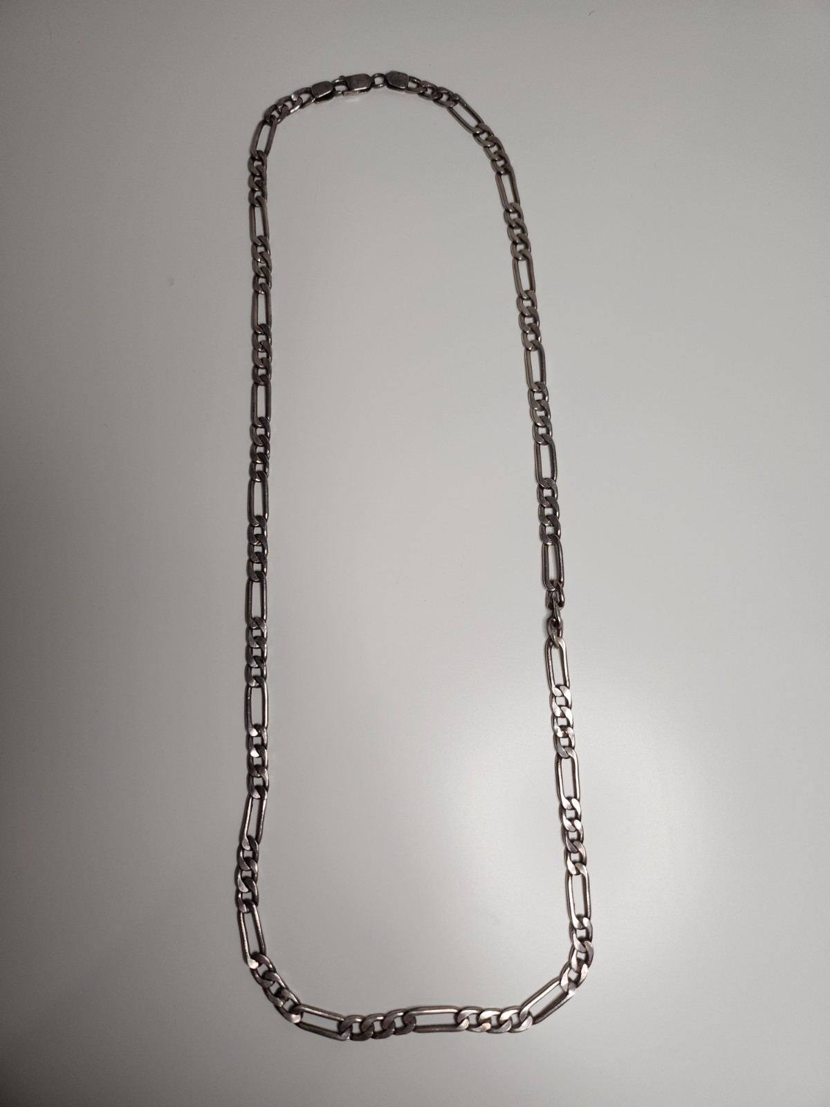 Sterling Silver 925 24” Figaro Chain Necklace 1 Oz