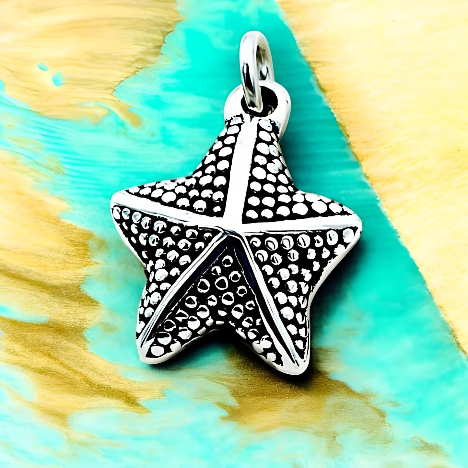 Lightweight 925 Sterling Silver Starfish Pendant – Chain Sold Separate 1489
