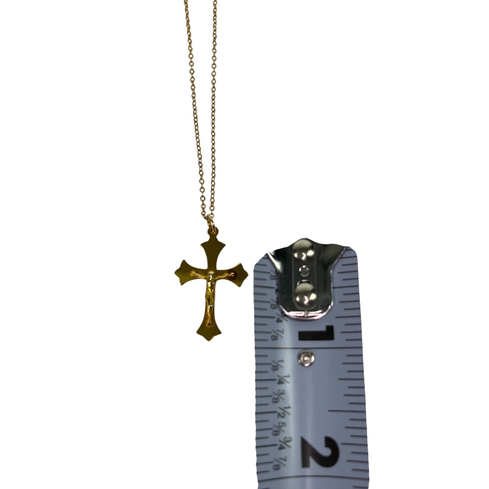 9ct 375 Yellow Gold Cross Pendant AJH Birmingham Vintage – Chain info unknown