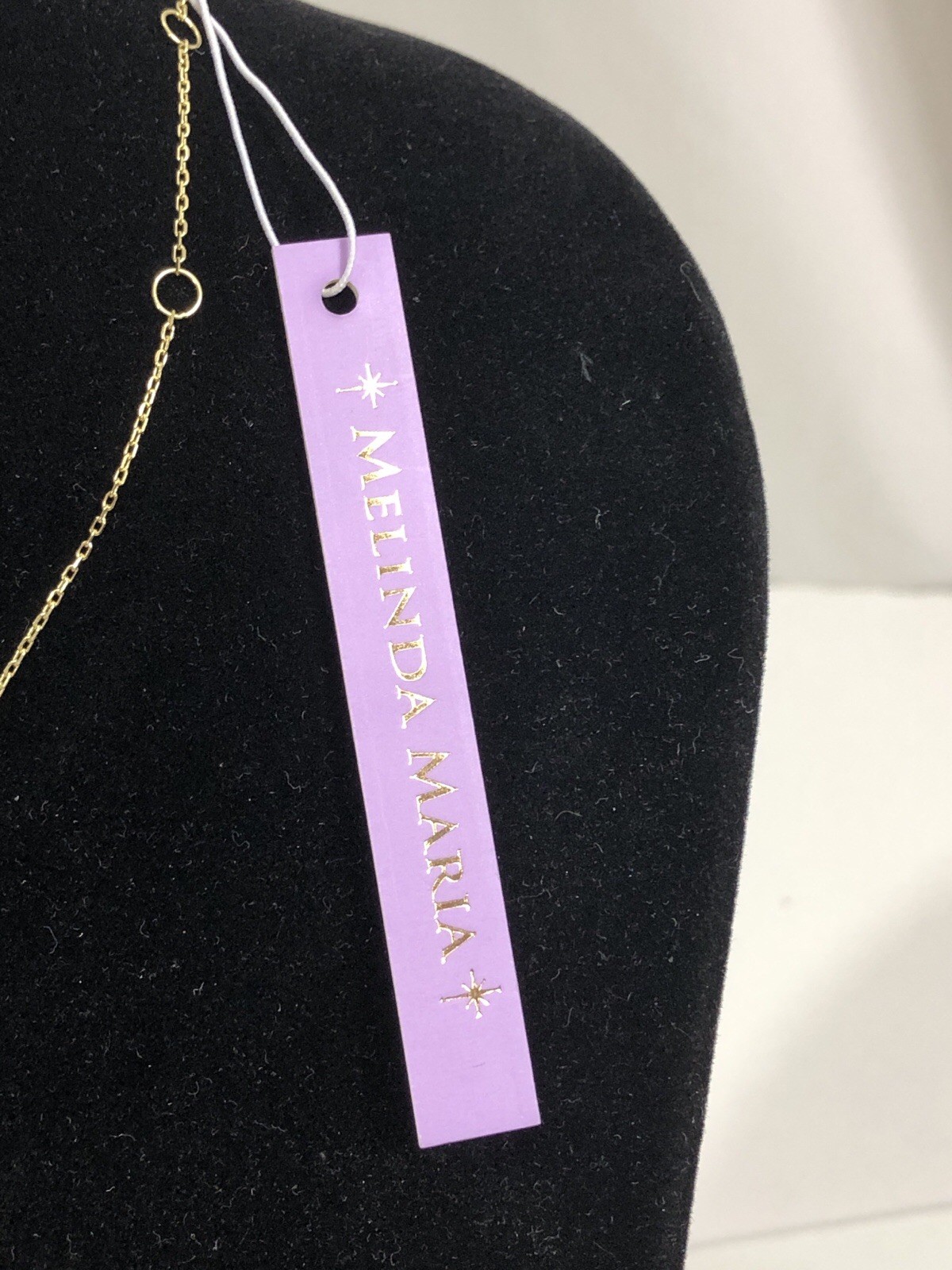 Melinda Maria Necklace Sterling Silver Gold Plated Letter Initial Q 16 in – NWT