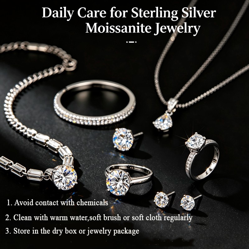 1/2ct Round Cut Multicolor Moissanite Pendant Necklace 925 Sterling Silver Chain