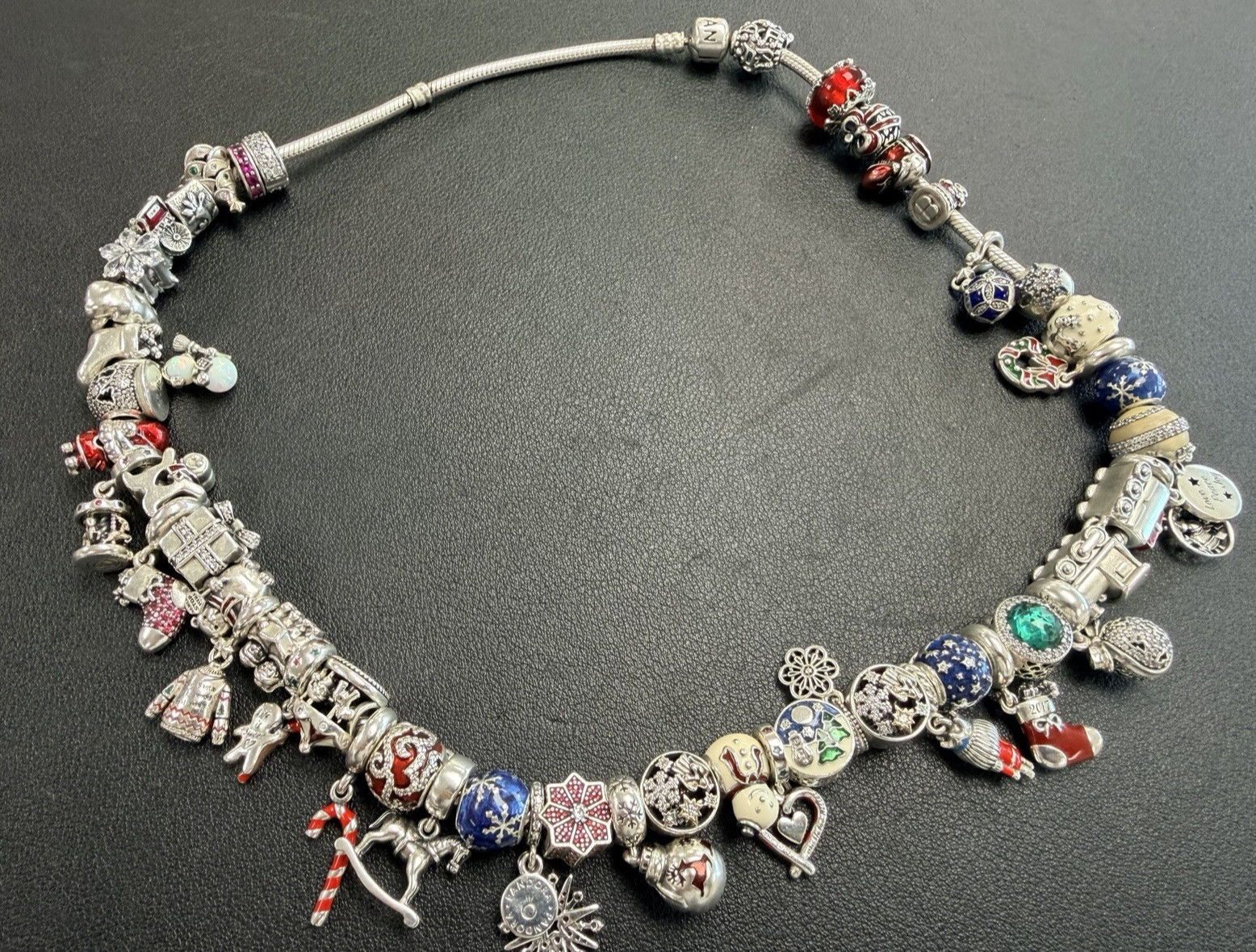 PANDORA ALE 925 Sterling Silver With 52! ALE Charms Necklace! OVER 200 Grams!!
