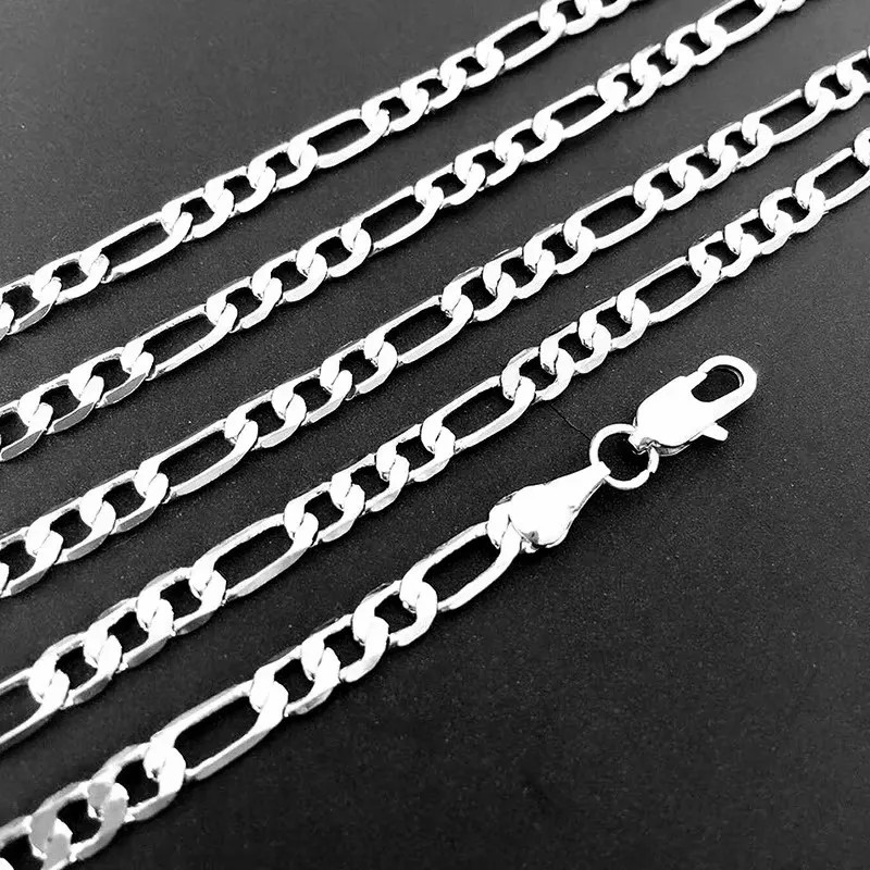 Genuine 925 Sterling Silver Curb Chain Necklace Lobster Clasp 16″-30″ Gifts UK