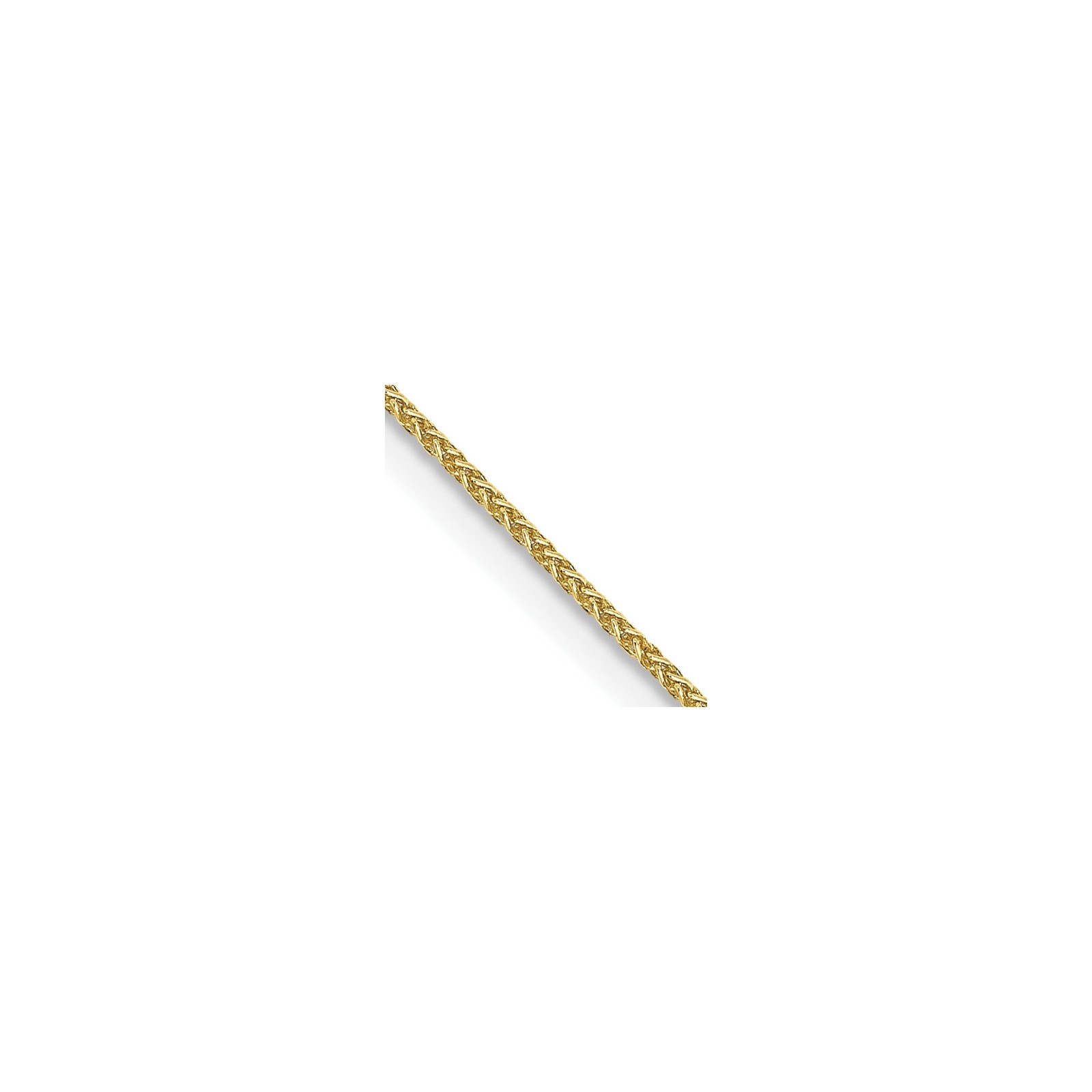 10K Yellow Gold 0.8-0.85mm Spiga (Wheat) Chain Necklace 16-30 Inch Mens Womens