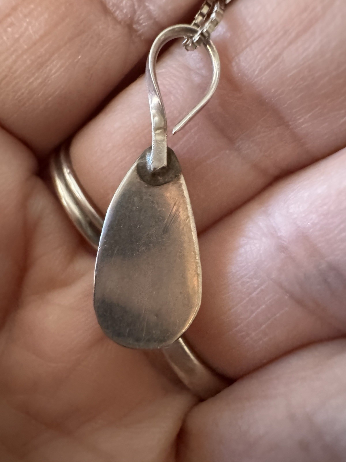 unbranded 925 tourquoise pendant and 925 chain dainty boho 18″