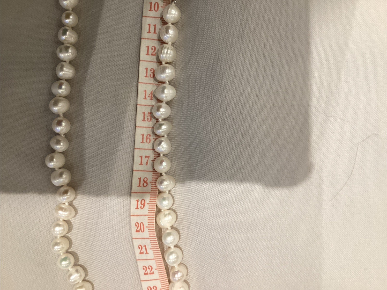 Pearl Necklace Real Baroque Cultured Freshwater Pearls 925 Silver Rose Clasp