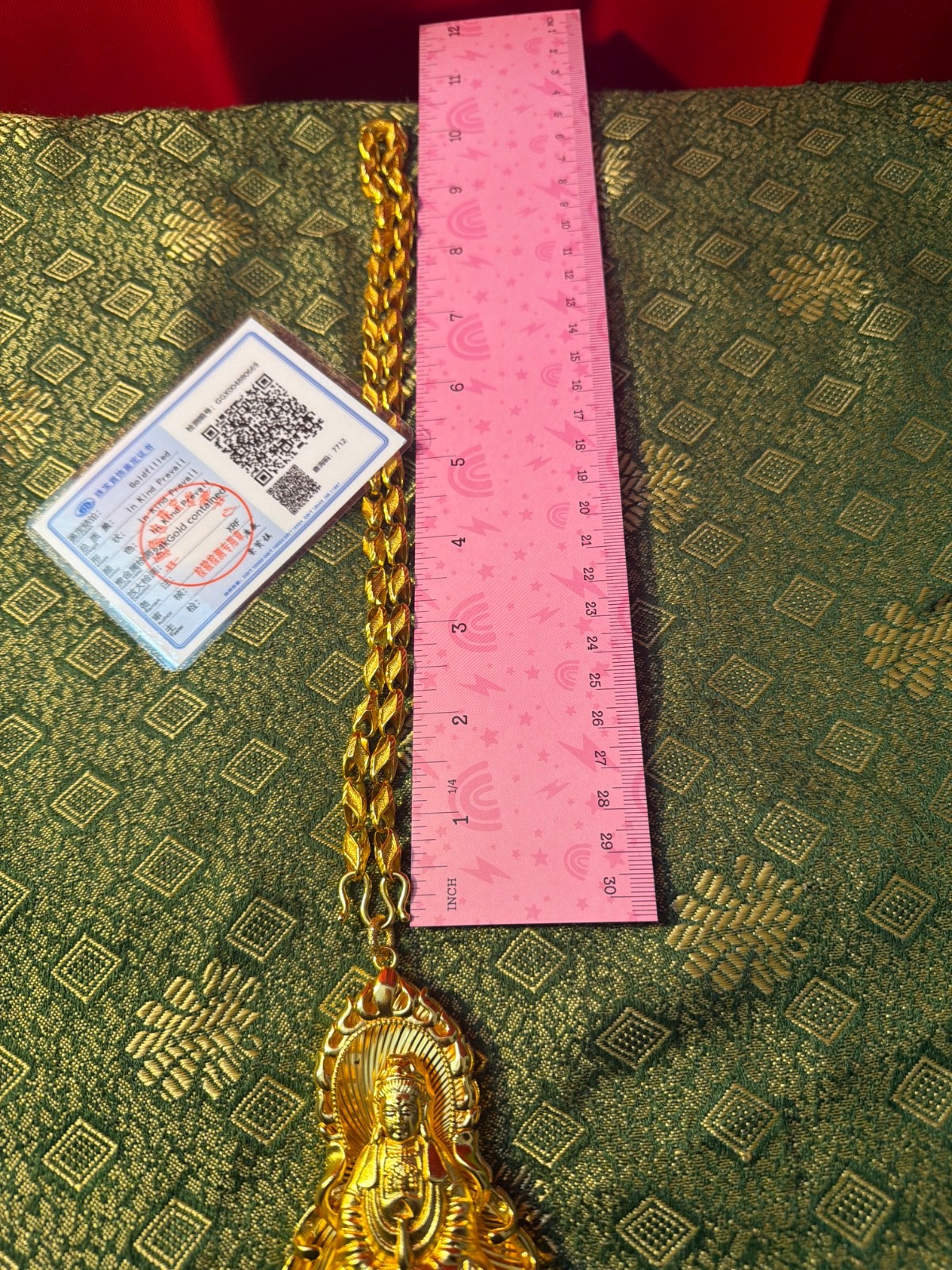 24k gold filled necklace and Buddha pendant