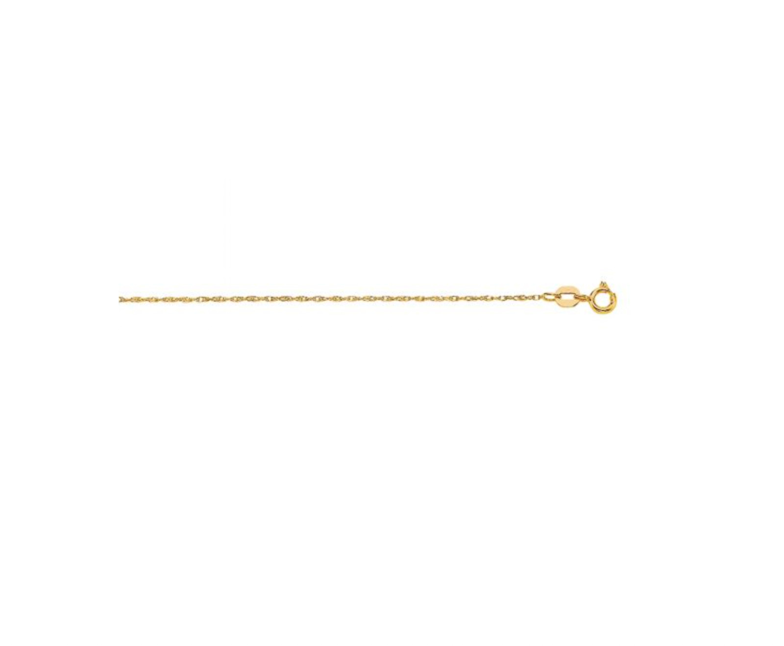 10k Gold 0.80mm Machine Rope Chain