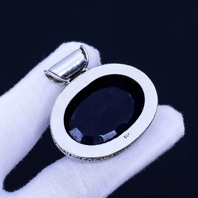 Handmade Tanzanite Pendant: 925 Sterling Silver Bohemian Jewelry