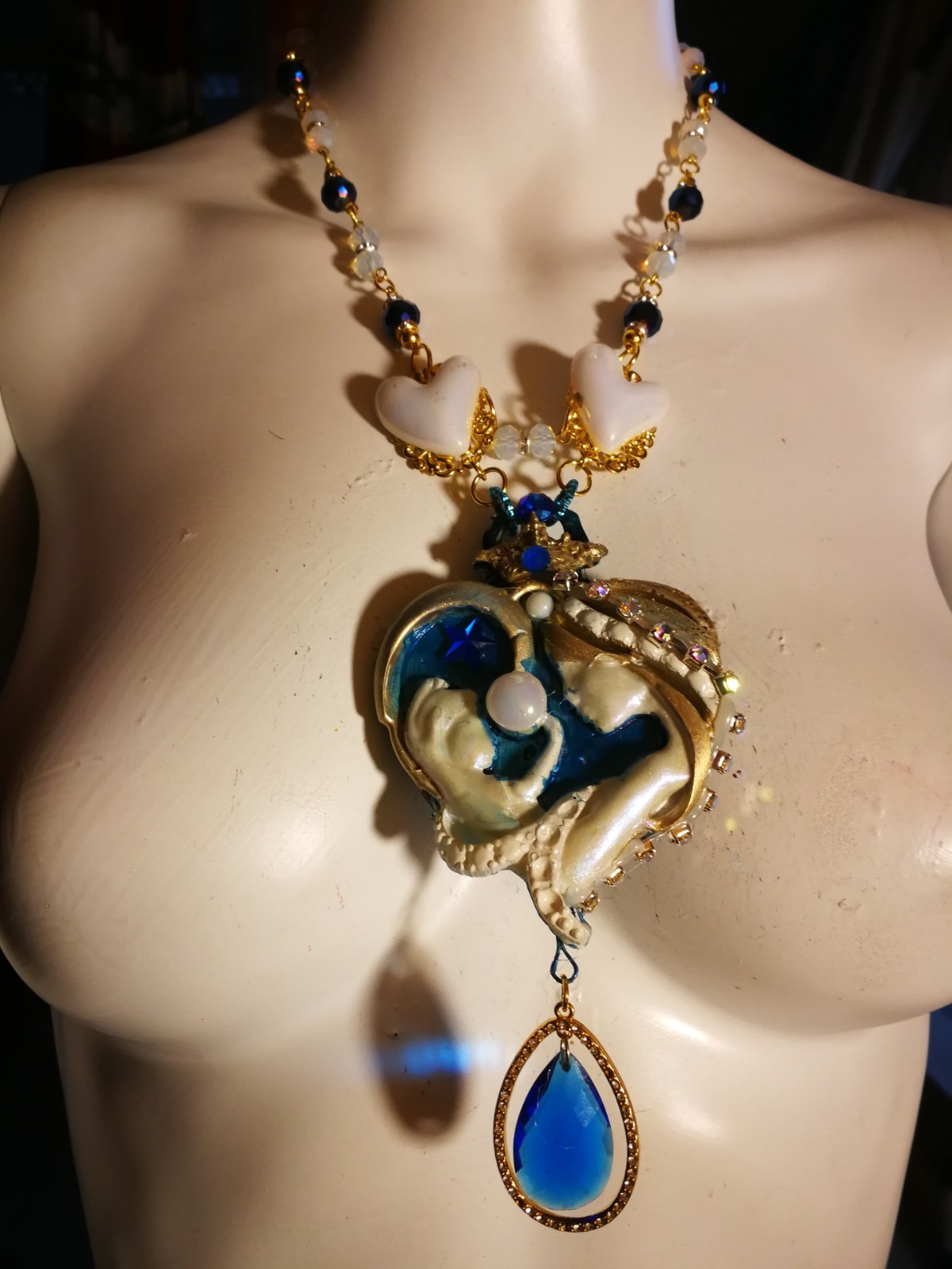 Luxury Fine Jewelry Statement Necklace Pendant Charm Belle Epoque Maternity Bib