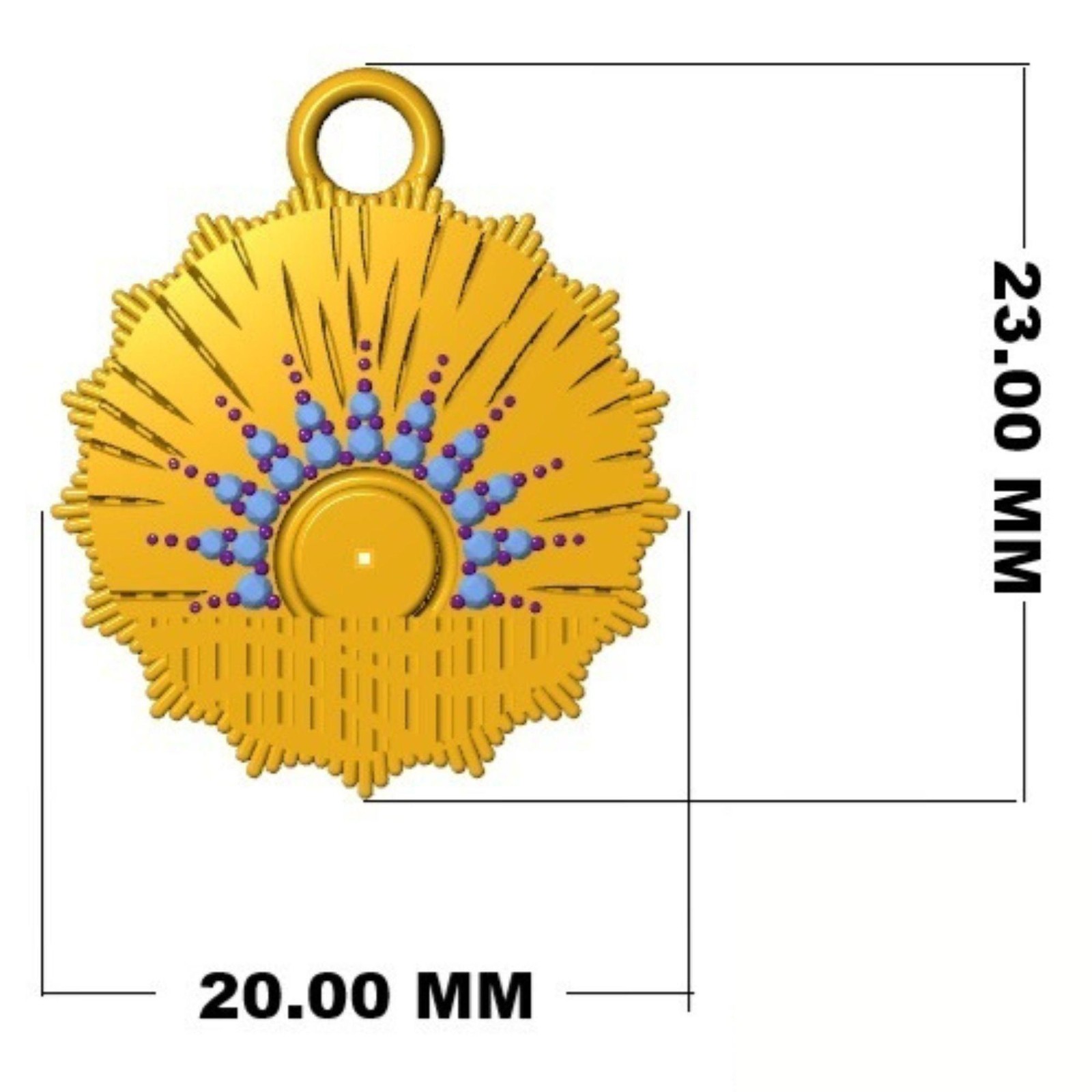 0.12 ct Natural Diamond Sunburst Pendant 14K Gold Solid Gold Layering Pendant