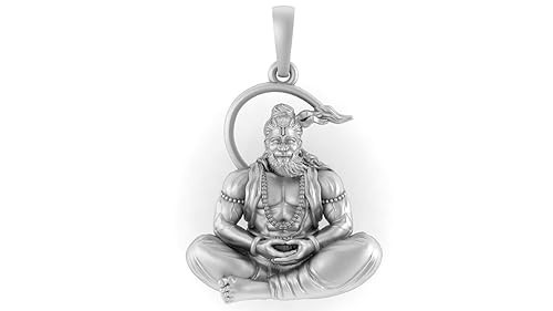 925 Sterling Silver (92.5% purity) Hanuman Pendant for Men & Women 925 Pure