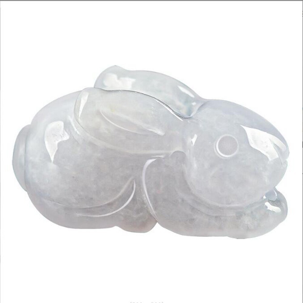 Natural Grade A Jade jadeite Carved Rabbit Amulet Pendant Necklace Certified