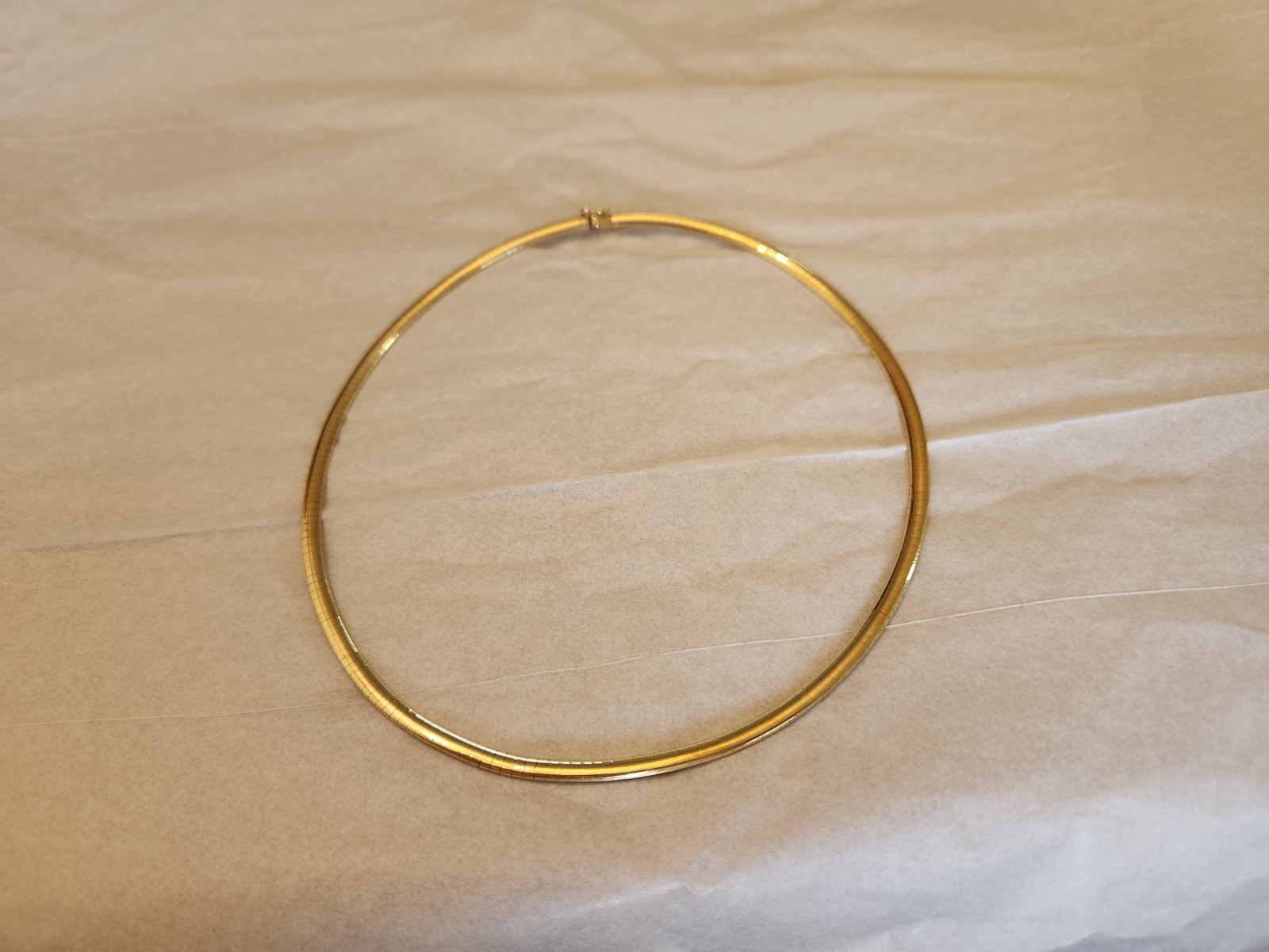 Jared 14K Yellow Gold 4mm Omega Necklace Chain 16″ Italy 16.9g
