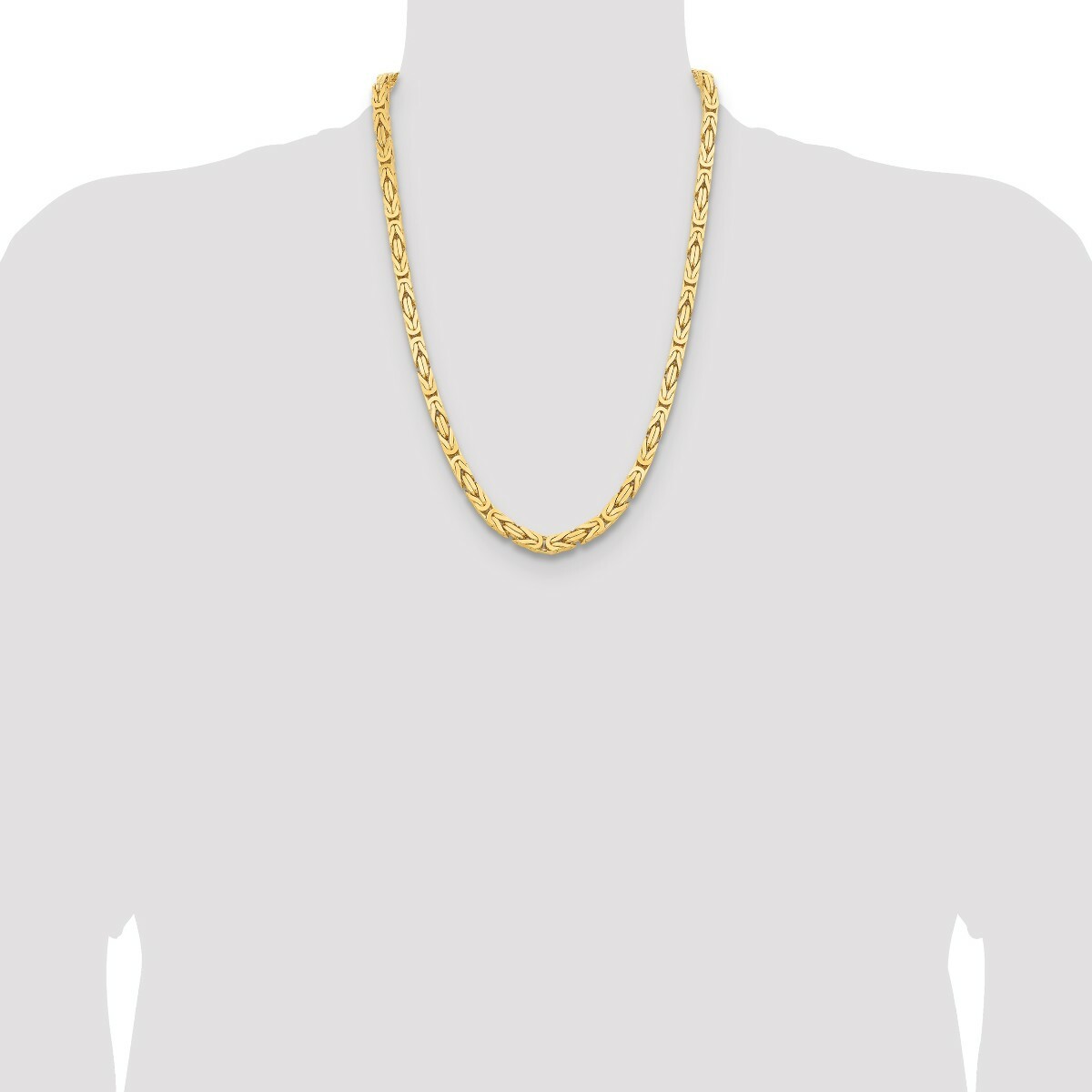 Byzantine Chain Necklaces – Solid 14K Yellow Gold and White Gold – 7″- 30″