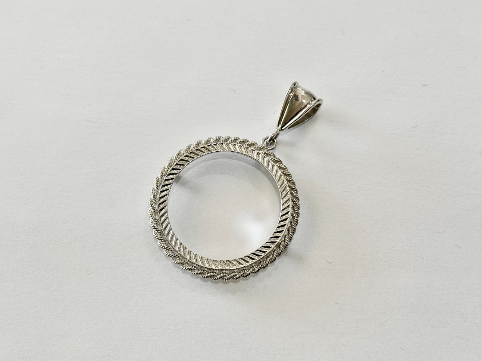 Sterling Silver Bezel Rope Edge Onza Plata Liberted for 36mm Coins