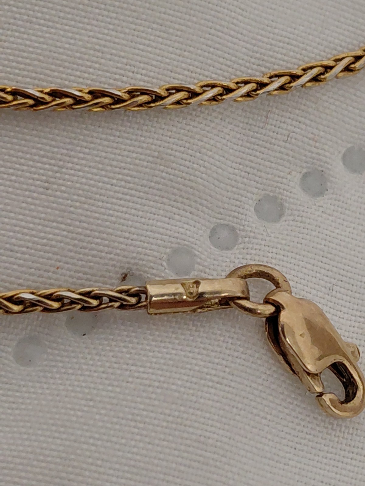 Solid 14K Yellow Gold Twisted Box Link Chain Necklace, 18” , 4.6 g ,