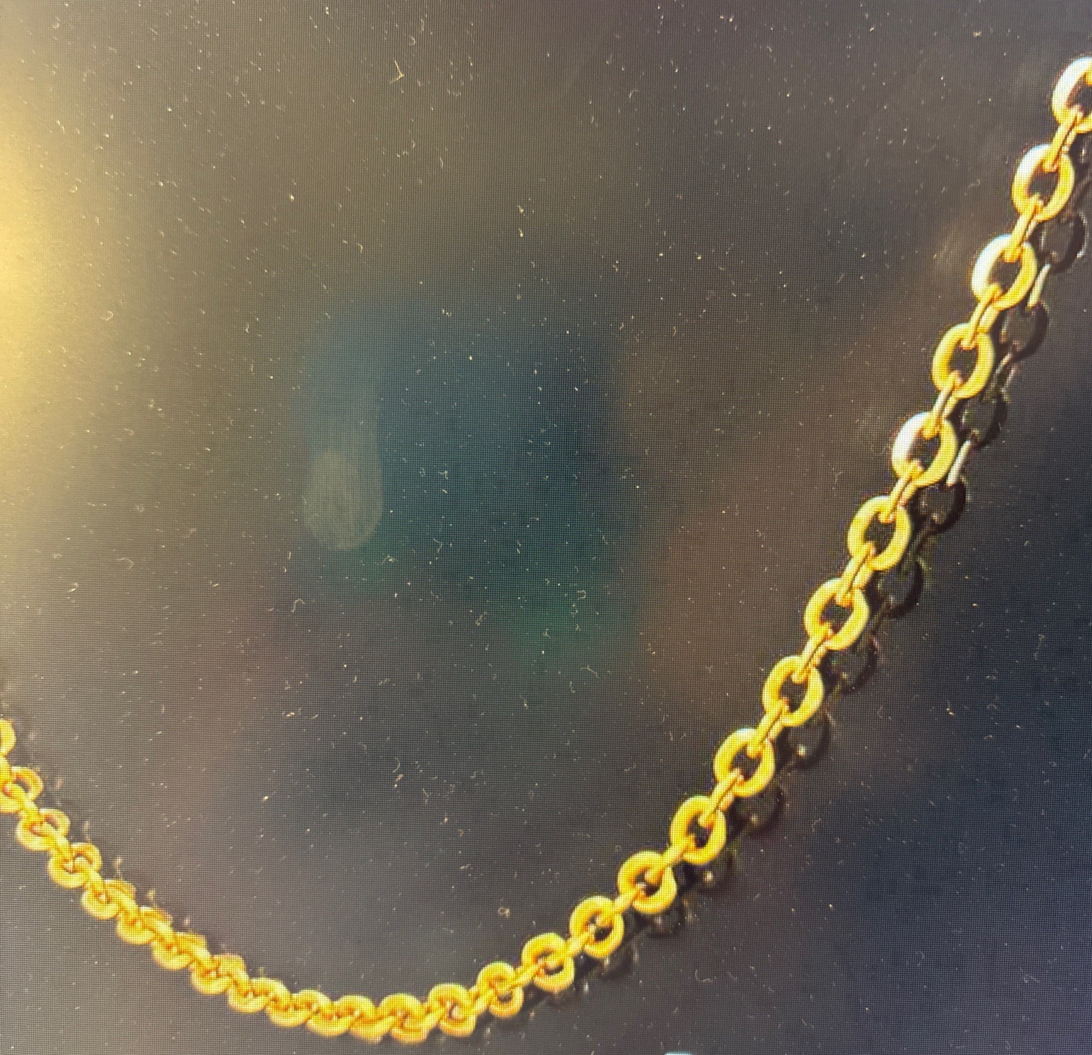 Italian Link Chain Necklace Real 14K Yellow Gold