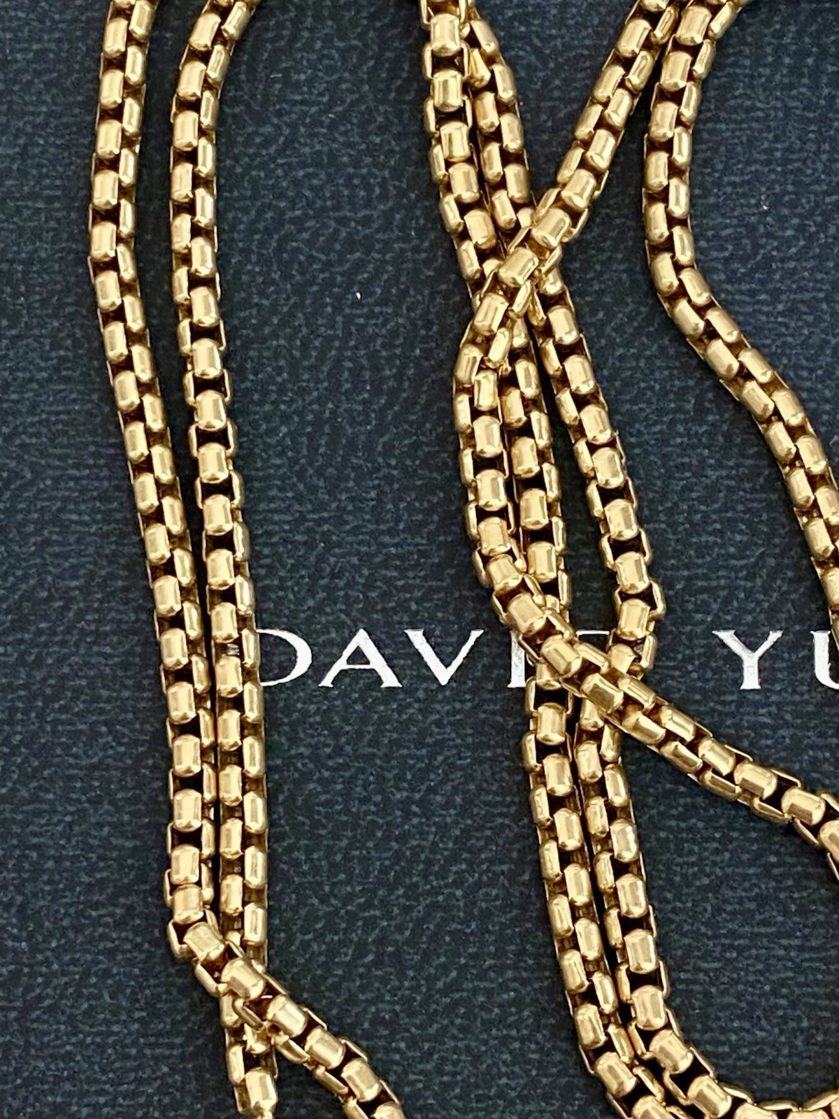 David Yurman 22K/18K Gold Shipwreck Pendant Necklace 2.7mm 24” Excellent $7000