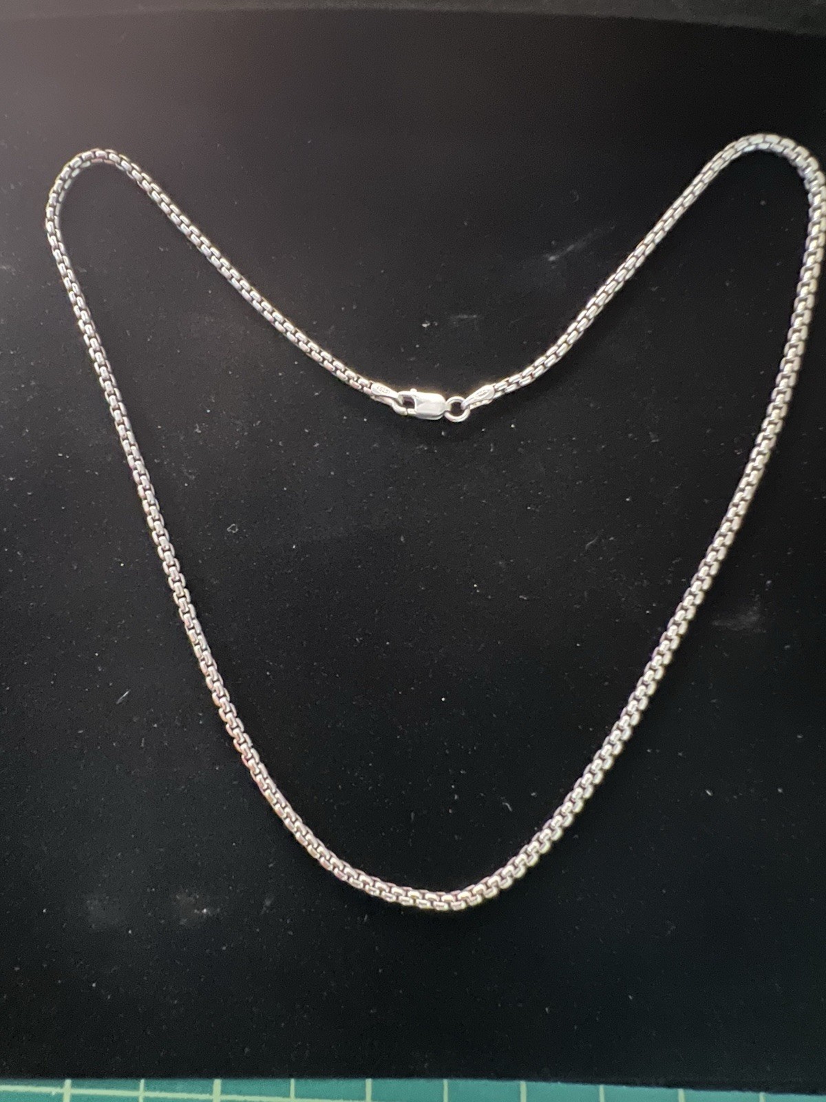 Sterling Silver 925 Italy Solid Round Box Link 17 Inch 2mm Necklace